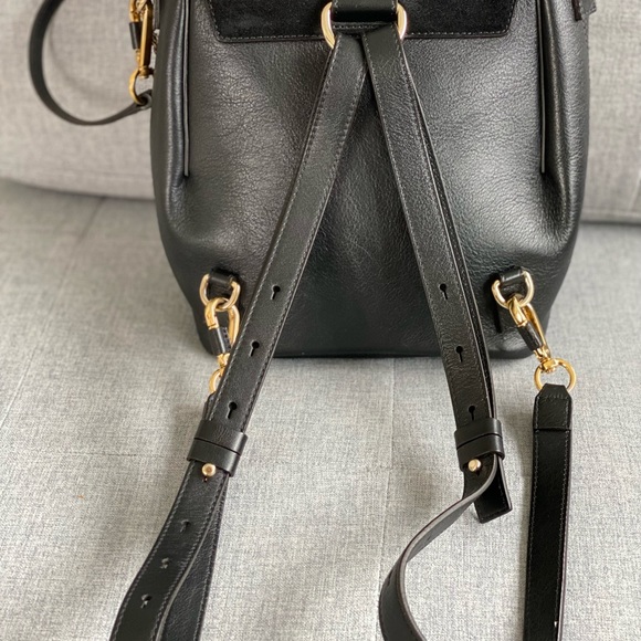 Chloe Faye authentic small black leather backpack - Picture 2 of 9